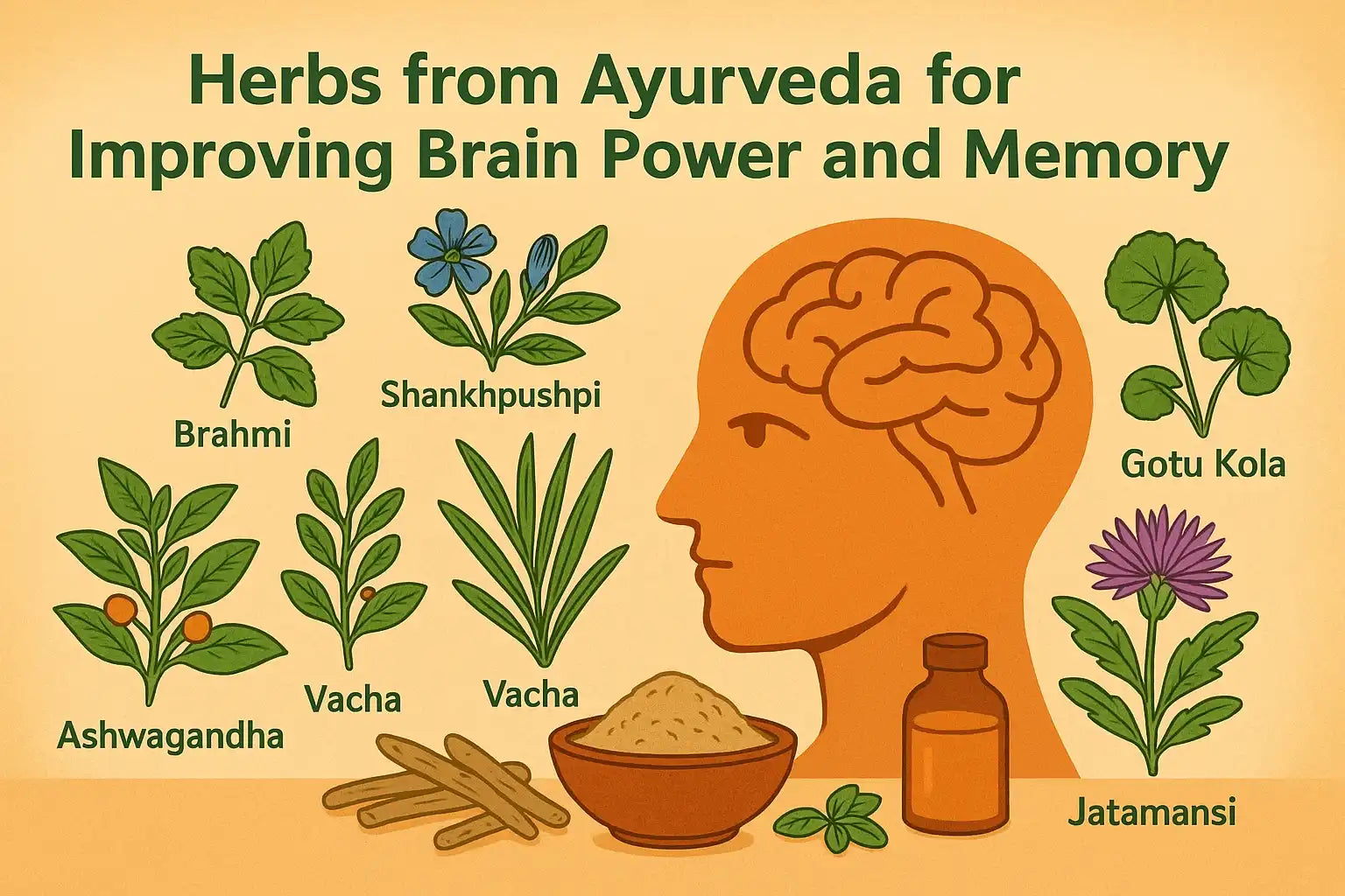 Ayurvedic Herbs for Boosting Brain Power & Memory