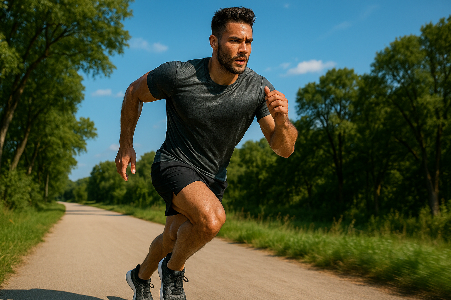 one men running fit